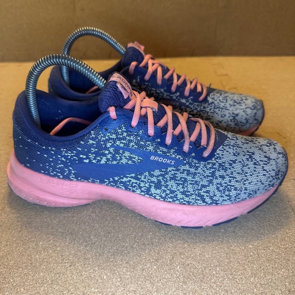 Brooks Launch 6 Womens Running Shoes Blue Pink 1202851B422 Size 7.5